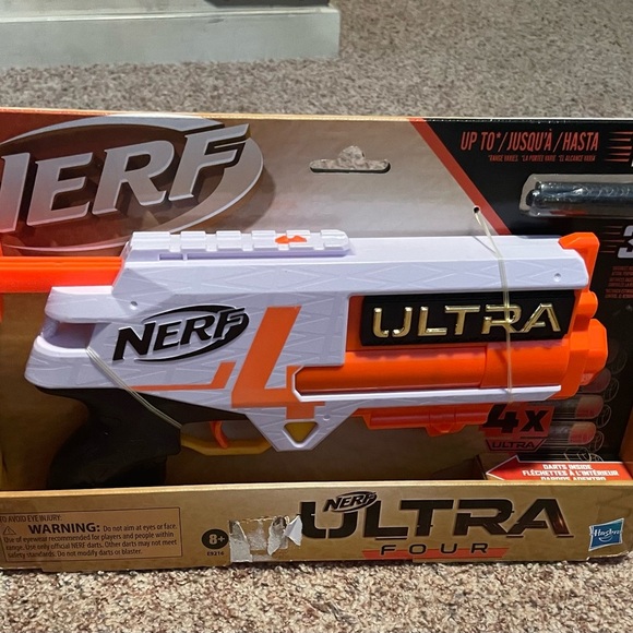 Nerf Ultra Four Blaster - White and Orange Design - Picture 1 of 1